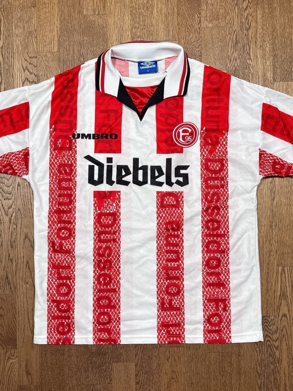 Vintage 90s Umbro Fortuna Dusseldorf 1997 1998 Home Soccer Jersey Mens XL